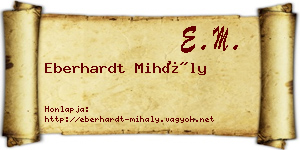 Eberhardt Mihály névjegykártya